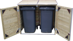 LK140TWIN-R kast voor 2 afvalcontainers van 140L