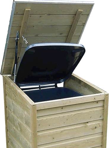 LB240-R LUTRA BOX® voor 1 afvalcontainer van 240L