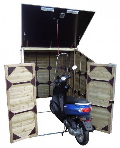 Storage with folding front roof for scooters (LSC150300-RGH)